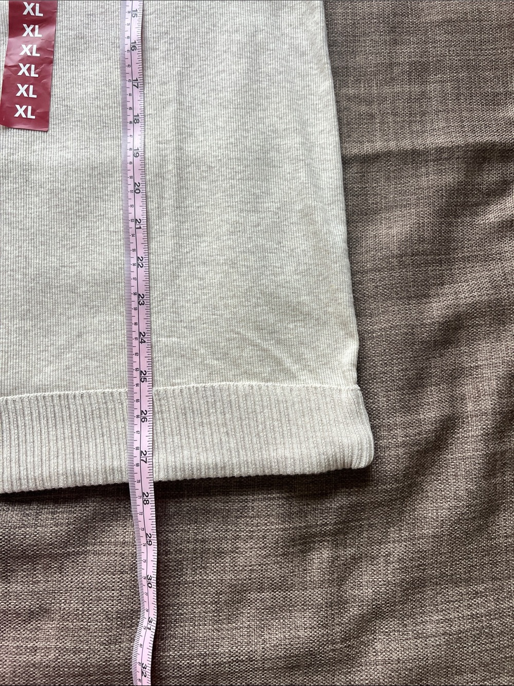 Rafaella Neutral Cream Split V Pullover Sweatshirt - Picture 5 of 7